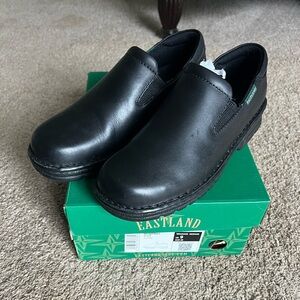 Eastland Women’s Newport Black Leather Slip-Ons